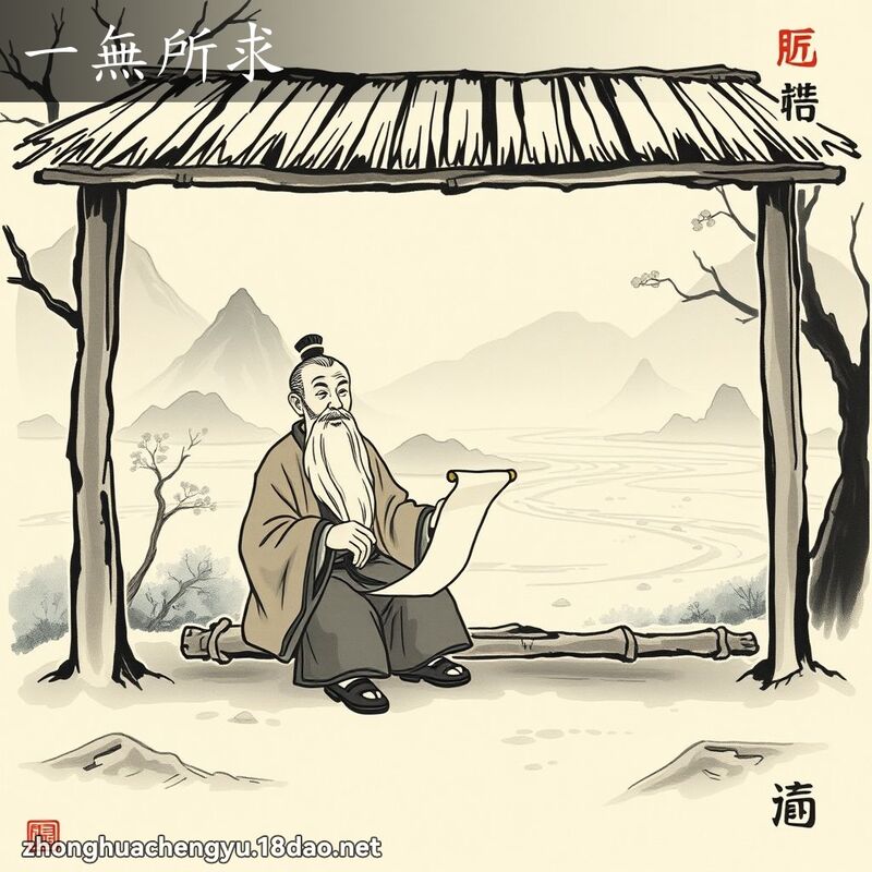 一無所求 - 中華成語配圖