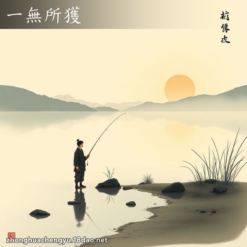 一無所獲 - 中華成語配圖