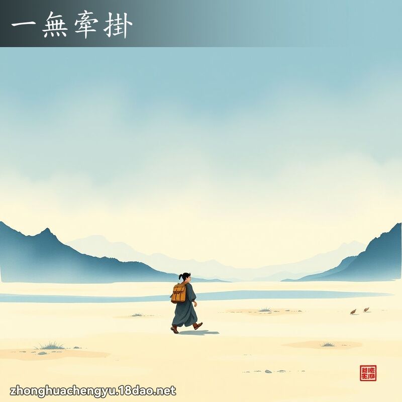 一無牽掛 - 中華成語配圖