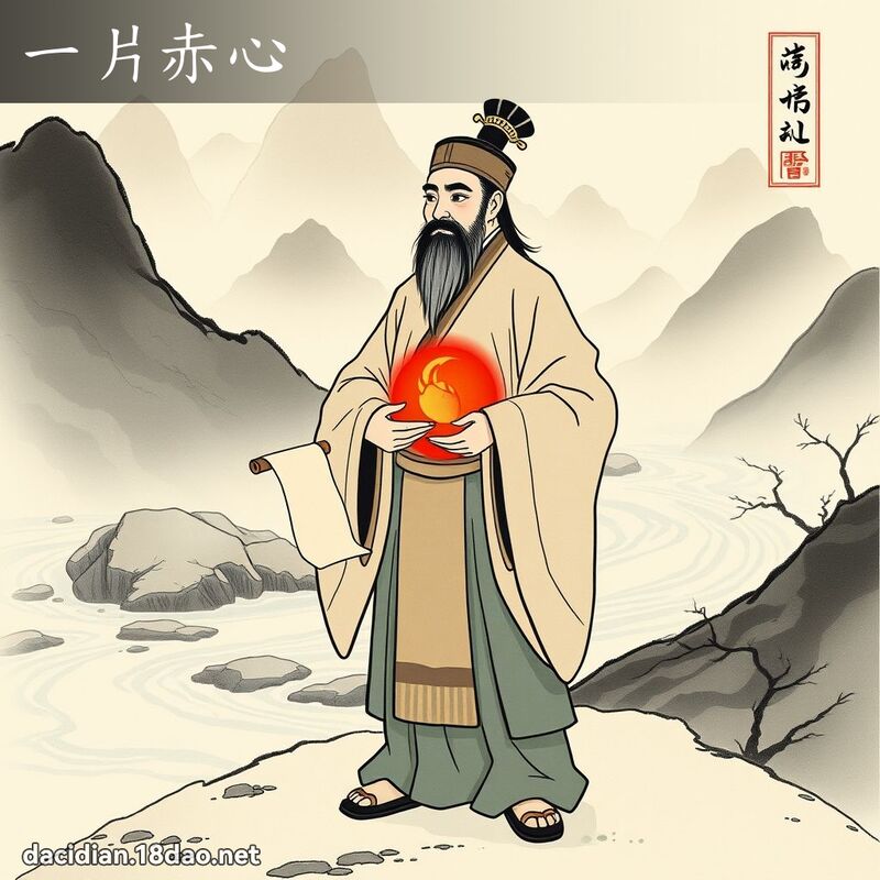 一片赤心 - 中华成语配图