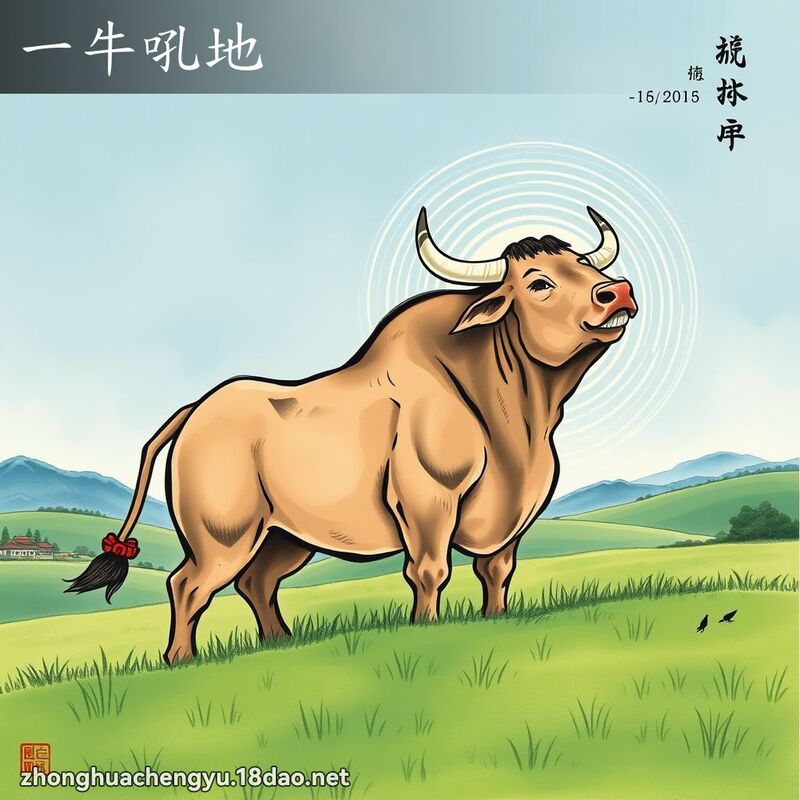 一牛吼地 - 中華成語配圖