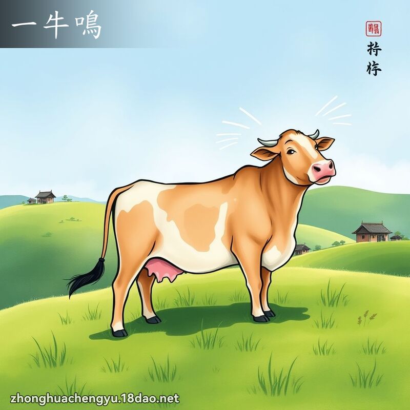 一牛鸣 - 中华成语配图
