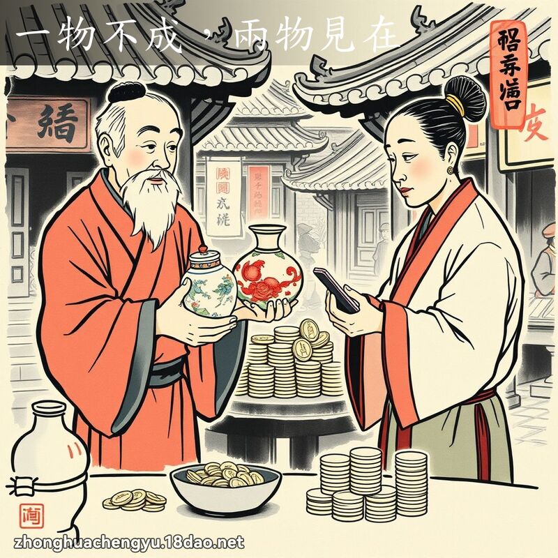 一物不成，兩物見在 - 中華成語配圖