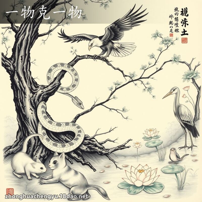 一物克一物 - 中華成語配圖