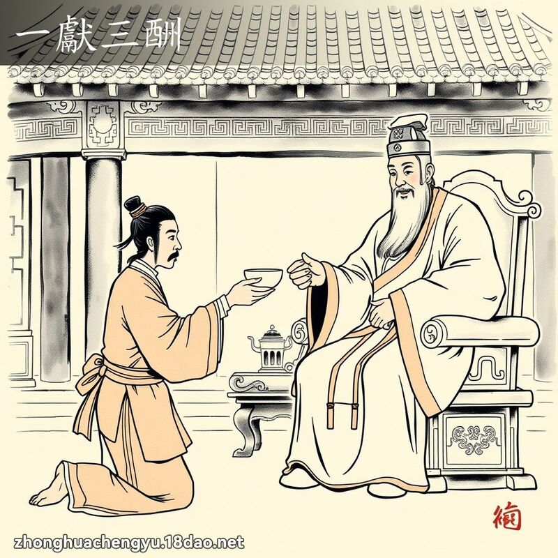 一献三酬 - 中华成语配图