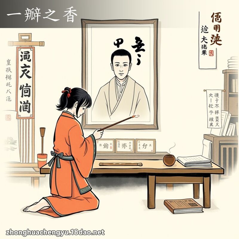 一瓣之香 - 中華成語配圖