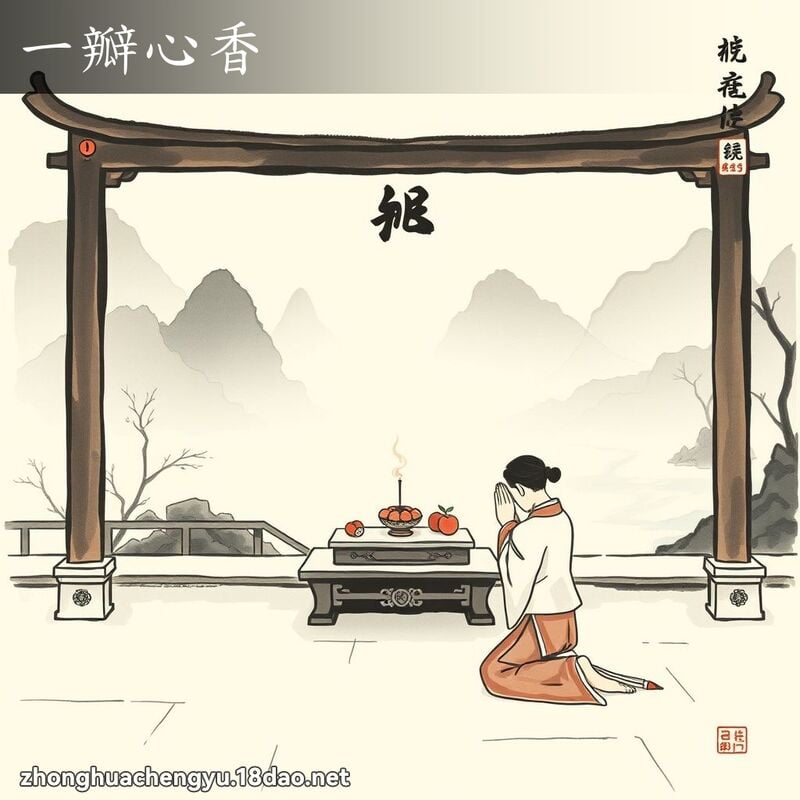 一瓣心香 - 中華成語配圖