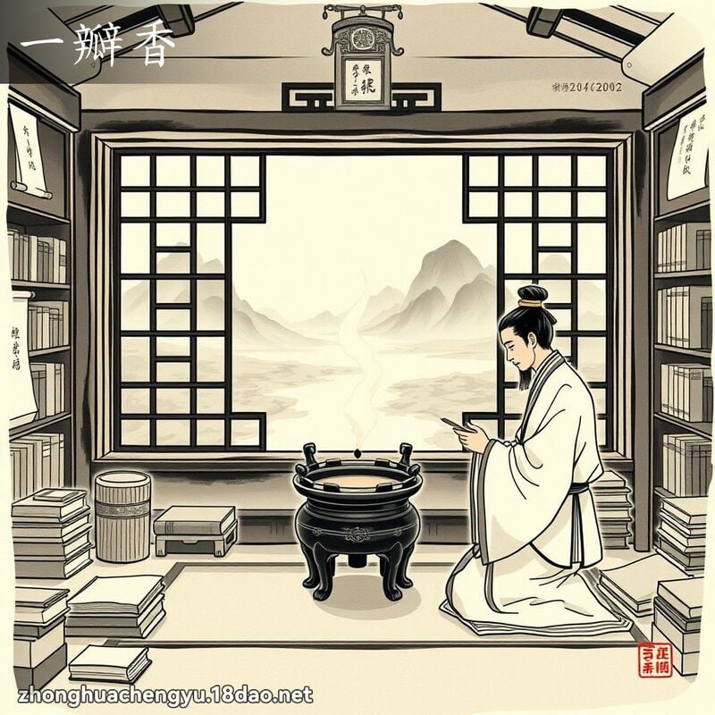 一瓣香 - 中華成語配圖
