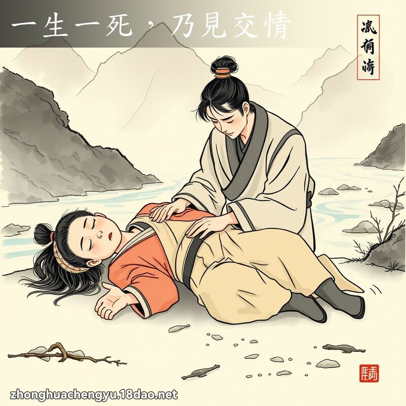 一生一死，乃見交情 - 中華成語配圖