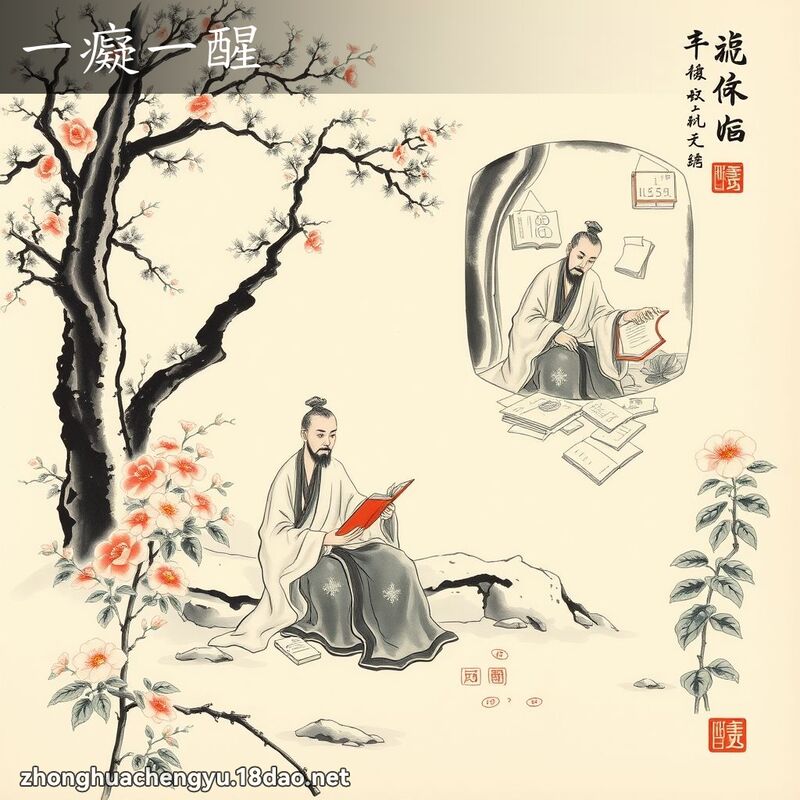 一癡一醒 - 中華成語配圖