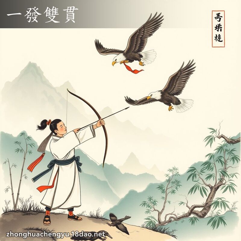 一发双贯 - 中华成语配图