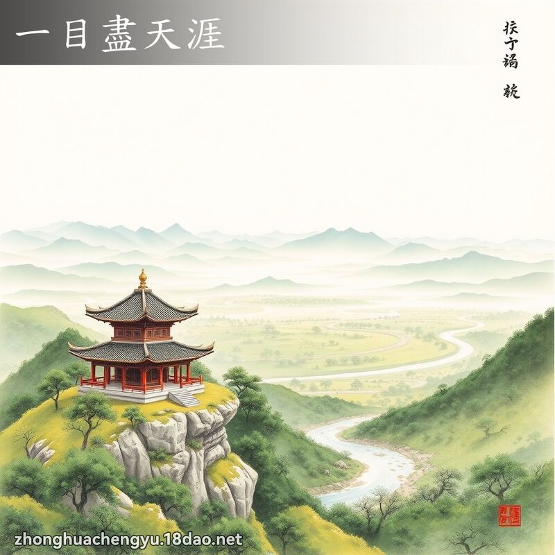 一目尽天涯 - 中华成语配图