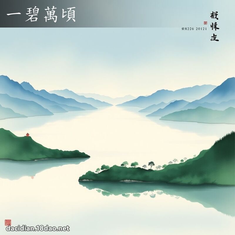 一碧万顷 配图