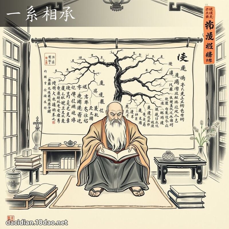 一系相承 配图