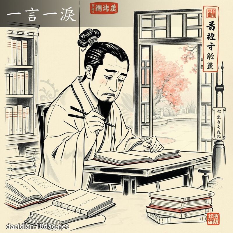 一言一泪 配图