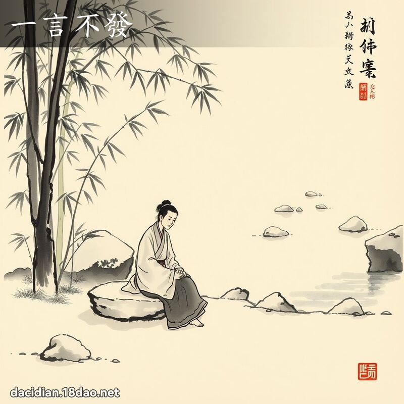 一言不发 - 中华成语配图