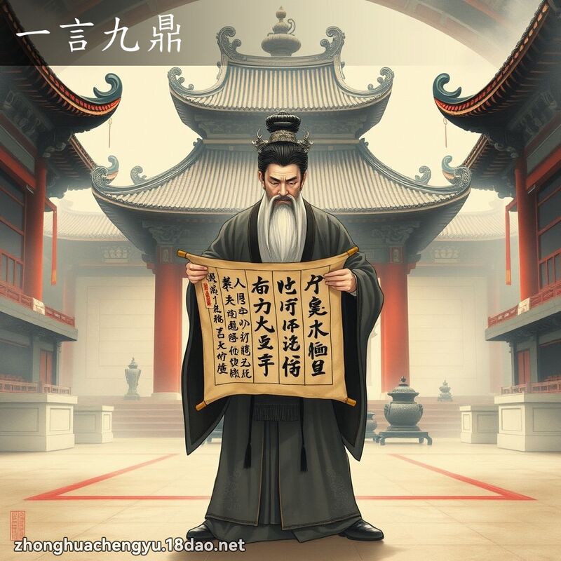 一言九鼎 - 中華成語配圖
