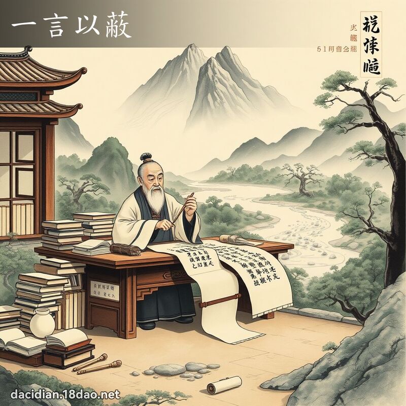 一言以蔽 - 中華成語配圖