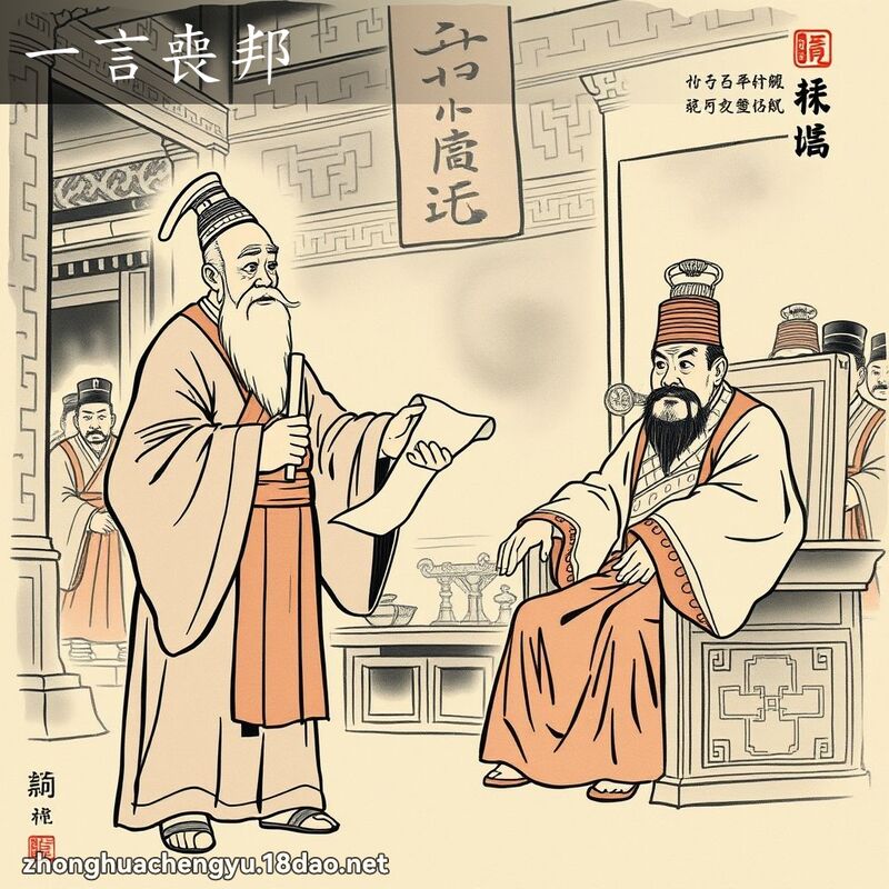 一言喪邦 - 中華成語配圖