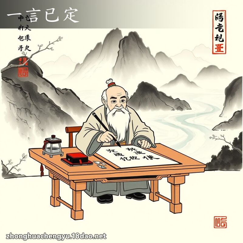 一言已定 - 中華成語配圖
