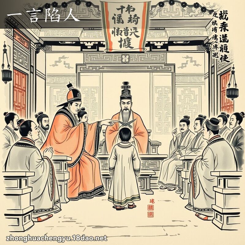 一言陷人 - 中華成語配圖