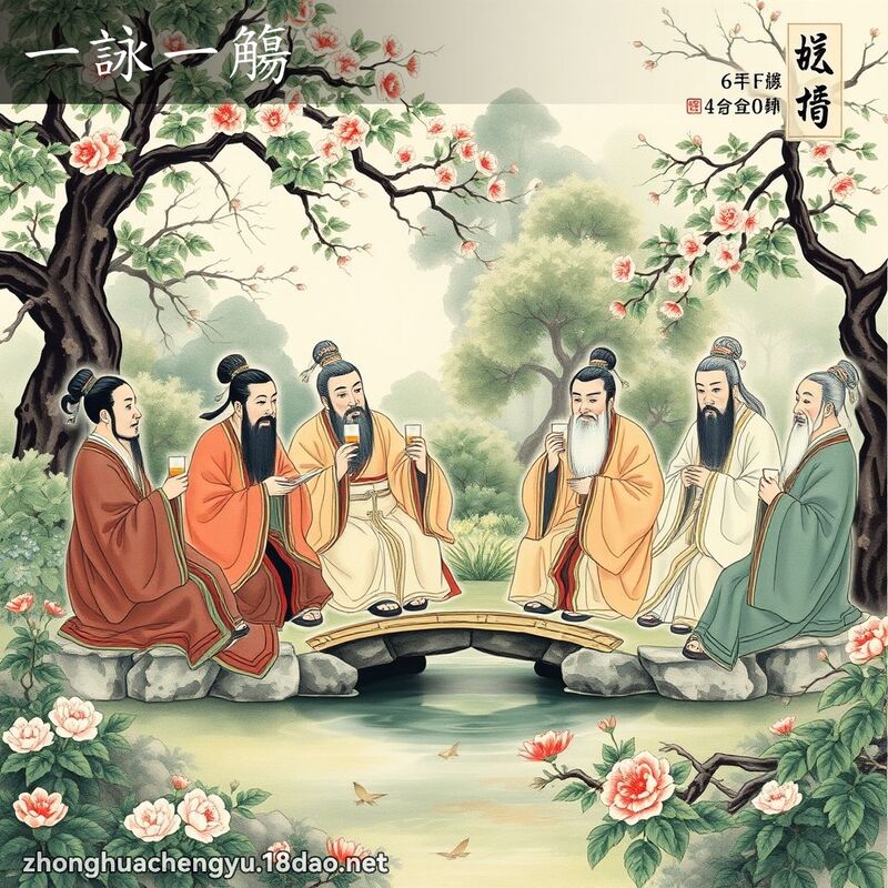 一咏一觴 - 中华成语配图