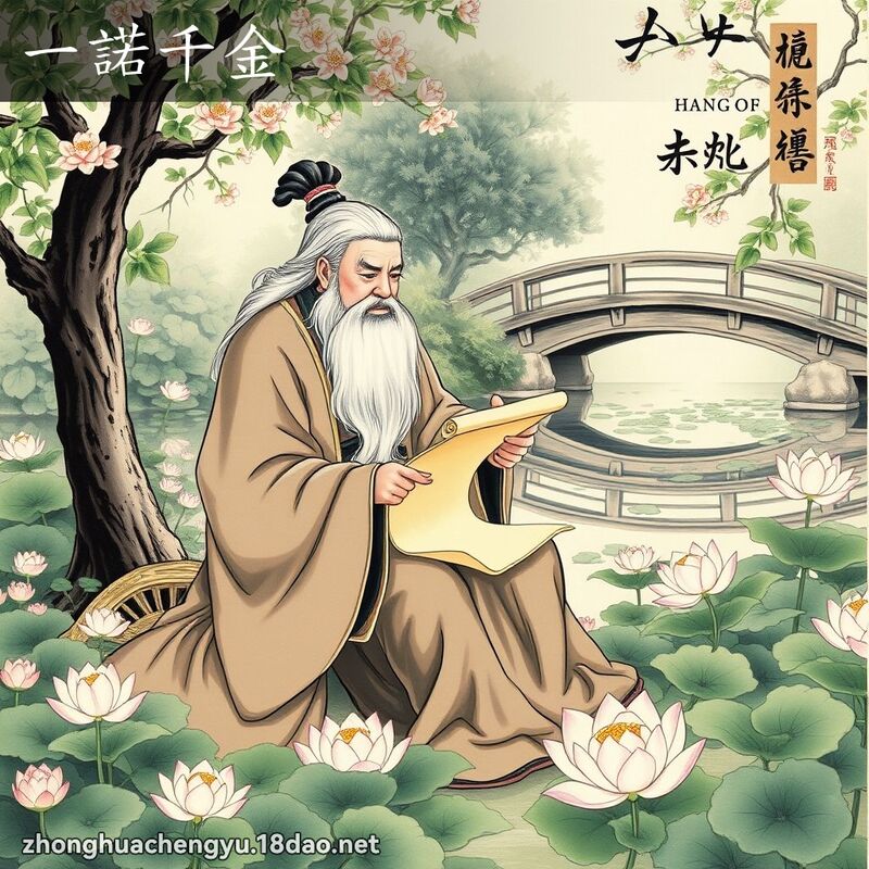 一諾千金 - 中華成語配圖