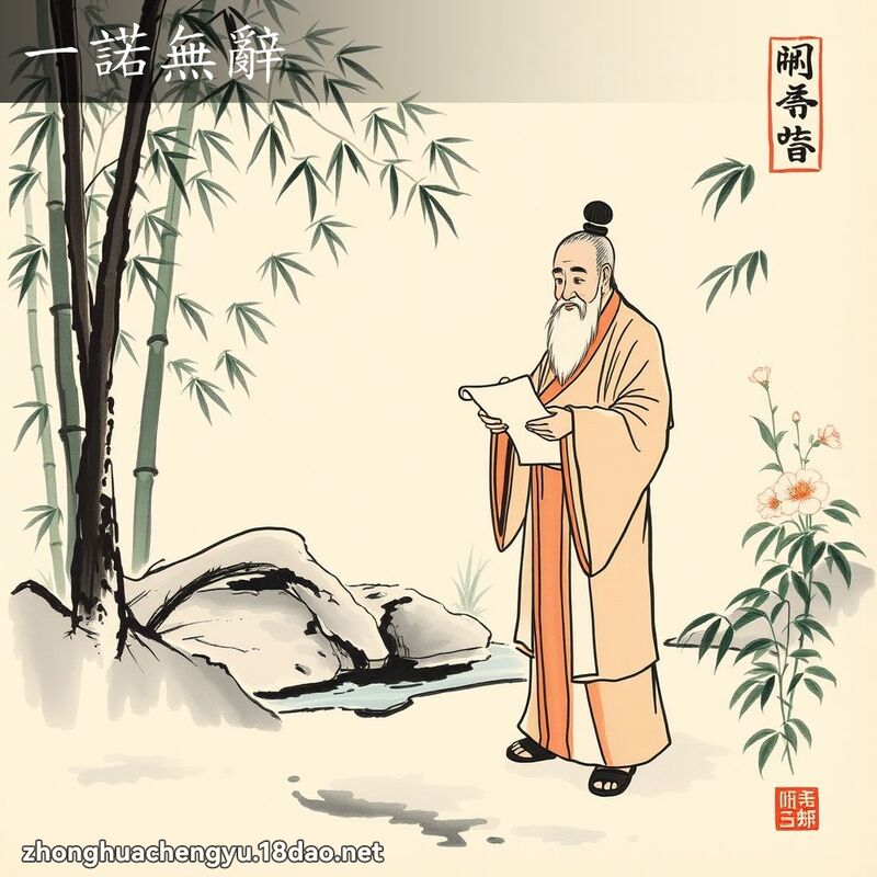 一诺无辞 - 中华成语配图
