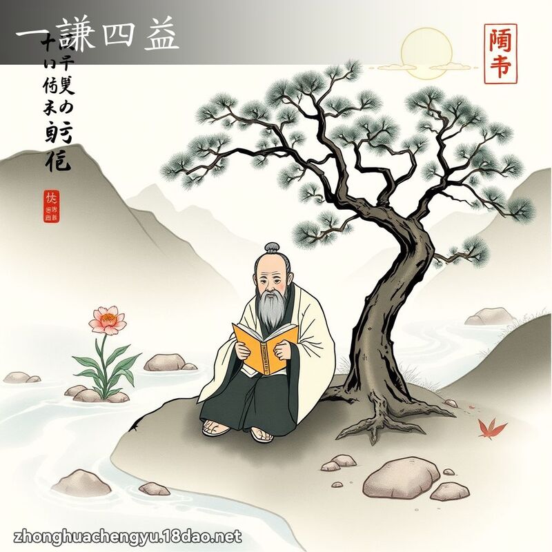 一謙四益 - 中華成語配圖