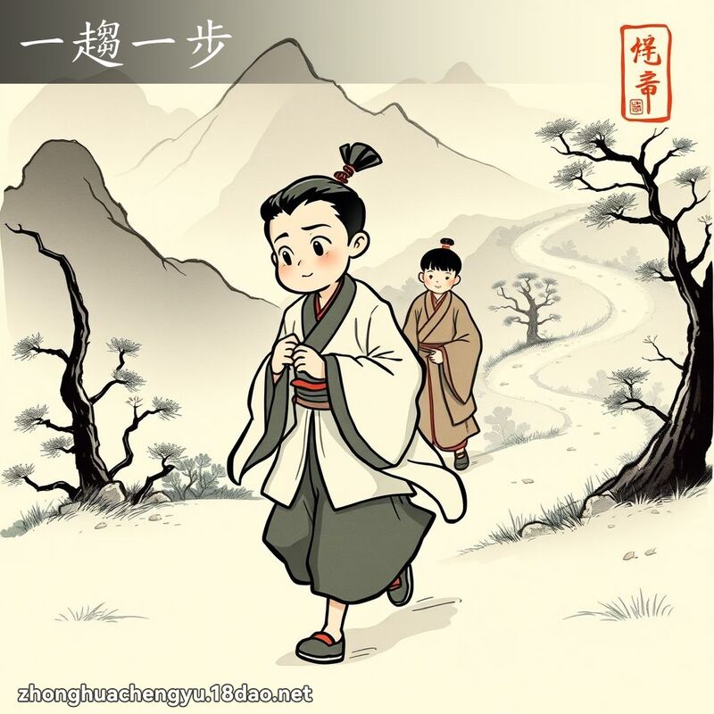一趨一步 - 中華成語配圖