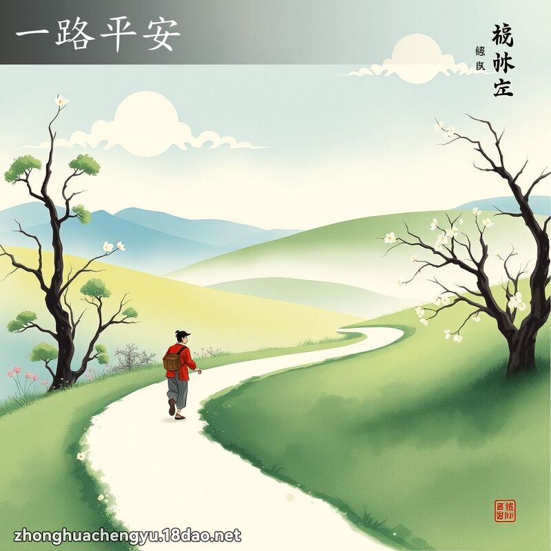 一路平安 - 中華成語配圖