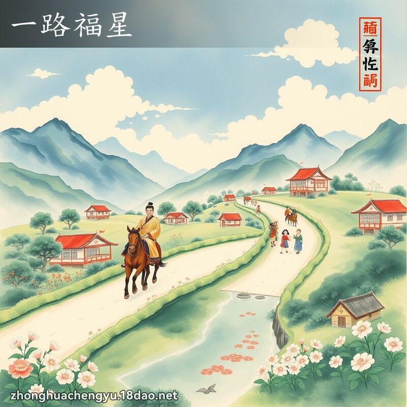 一路福星 - 中華成語配圖