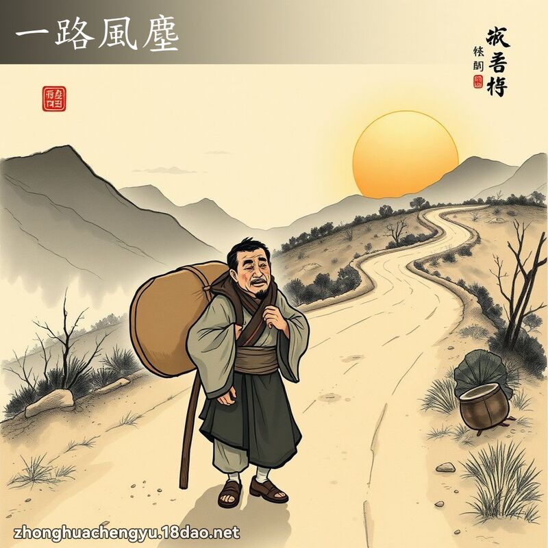 一路風塵 - 中華成語配圖