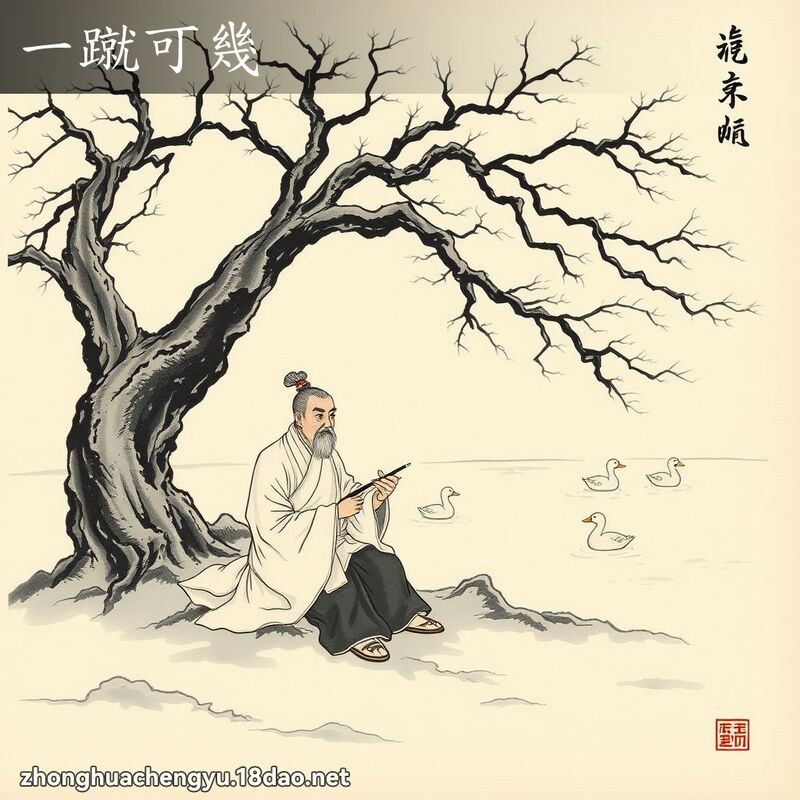 一蹴可幾 - 中華成語配圖