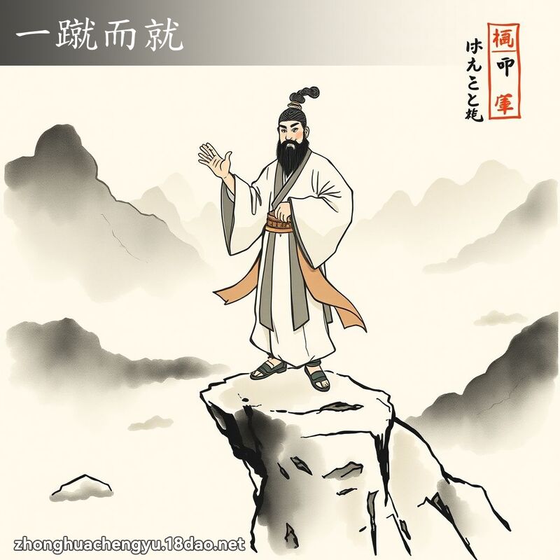 一蹴而就 - 中華成語配圖