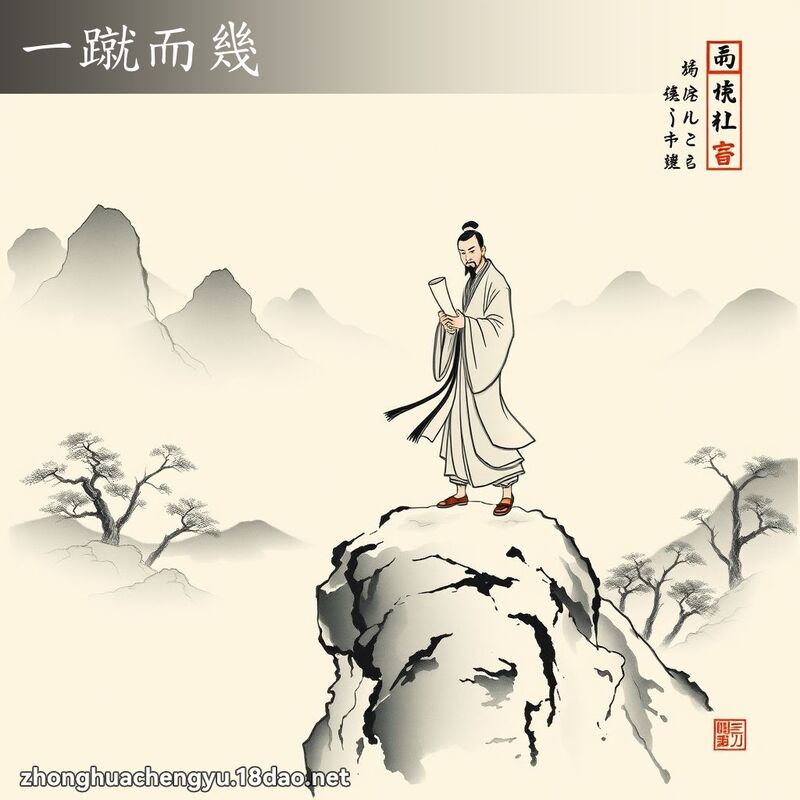 一蹴而幾 - 中華成語配圖