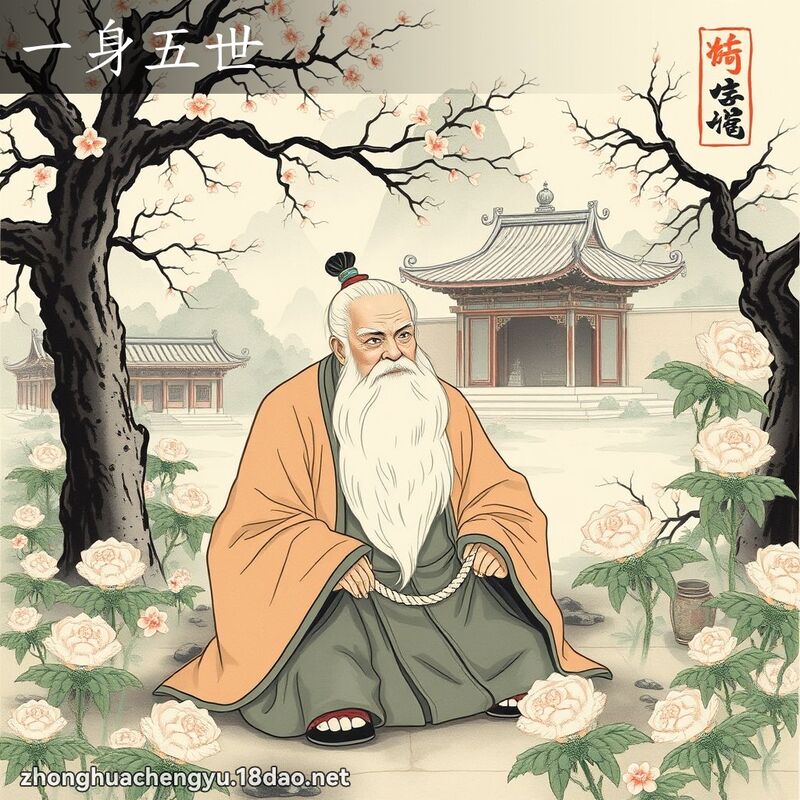 一身五世 - 中華成語配圖
