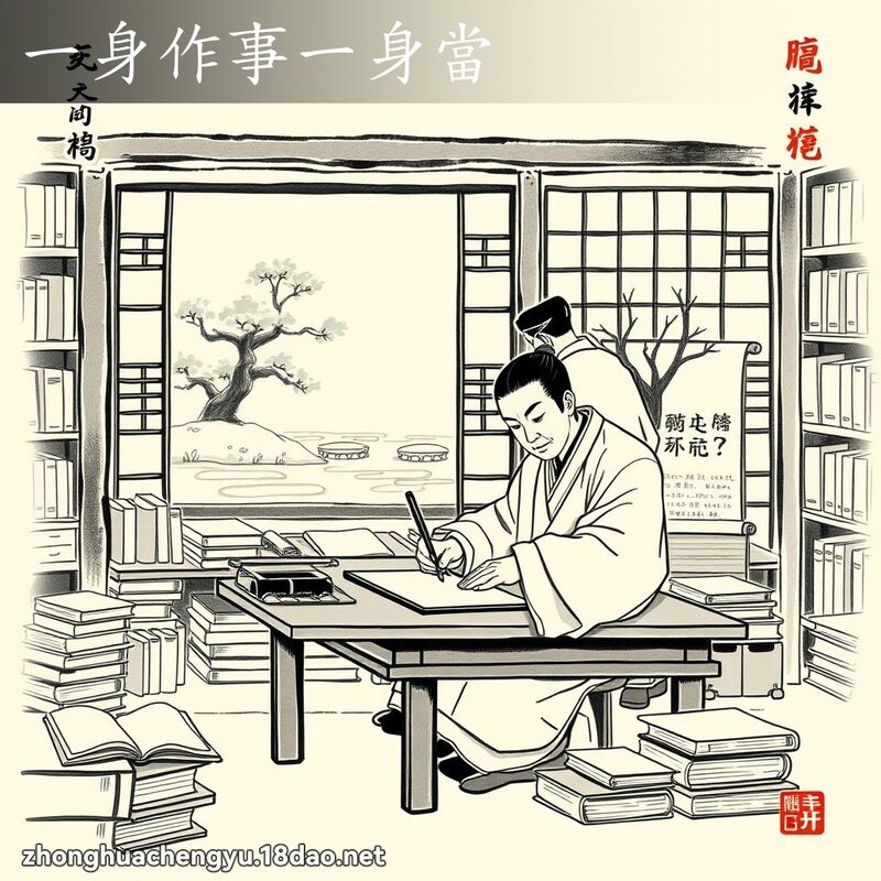 一身作事一身當 - 中華成語配圖