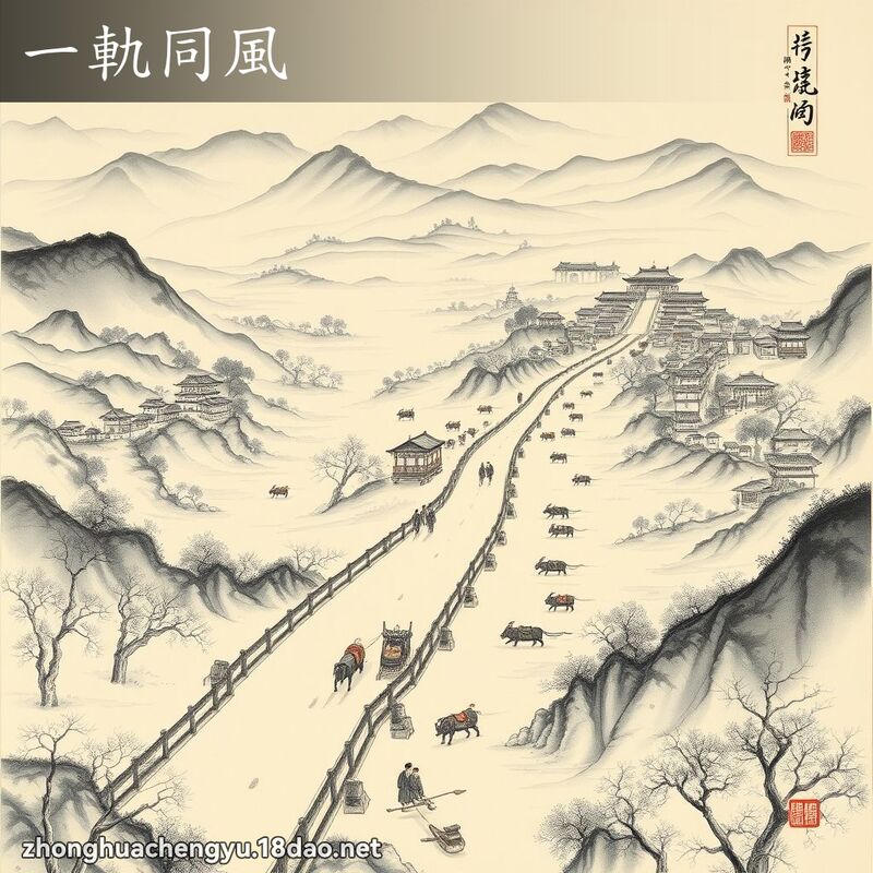一軌同風 - 中華成語配圖