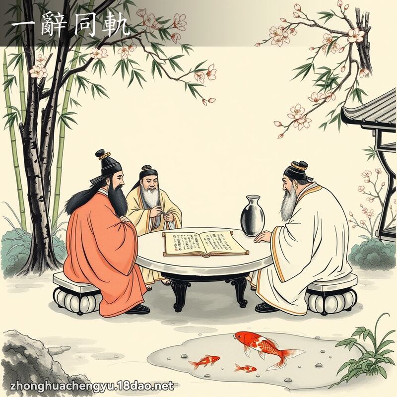 一辭同軌 - 中華成語配圖