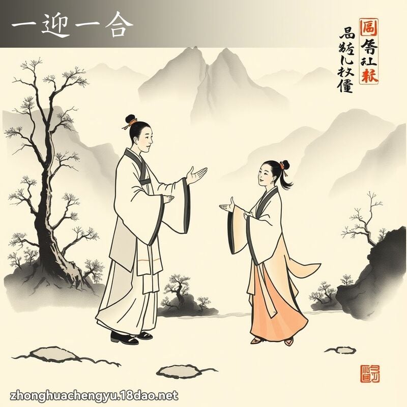 一迎一合 - 中華成語配圖
