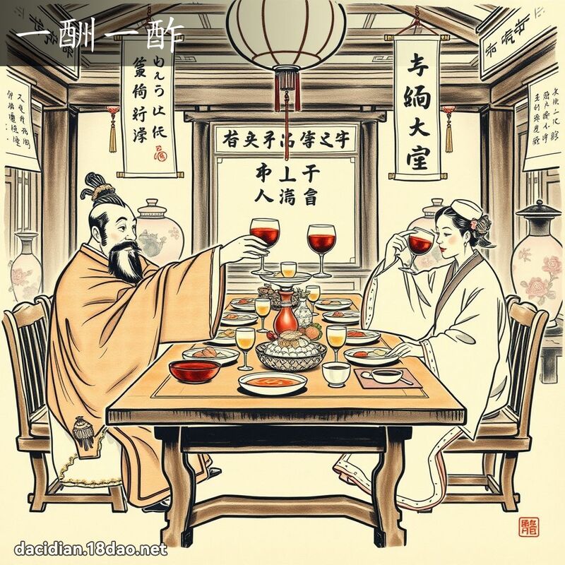 一酬一酢 - 中华成语配图