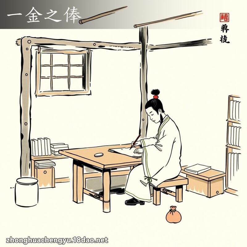 一金之俸 - 中华成语配图