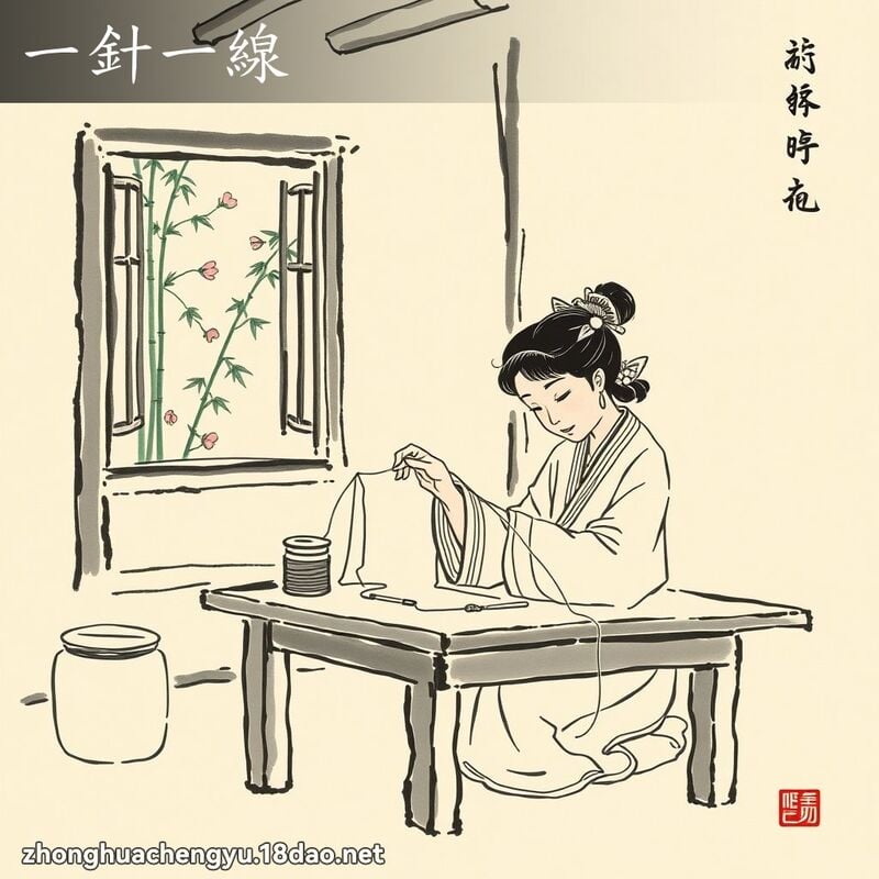 一针一线 - 中华成语配图