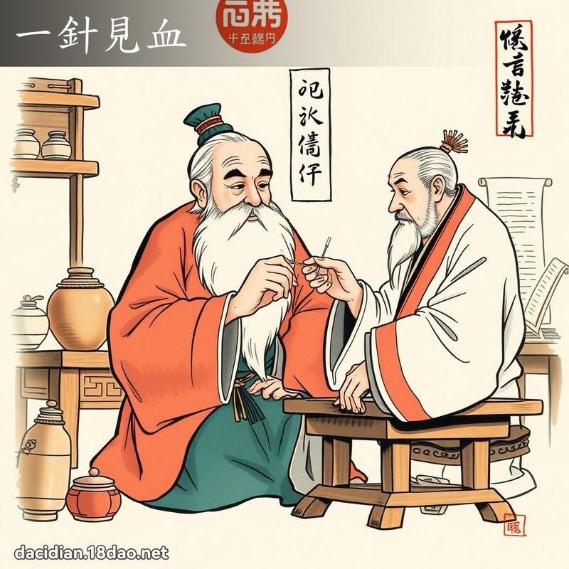 一针见血 - 中华成语配图