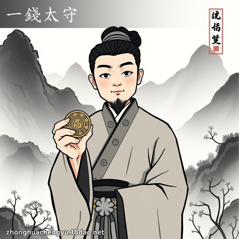一钱太守 - 中华成语配图