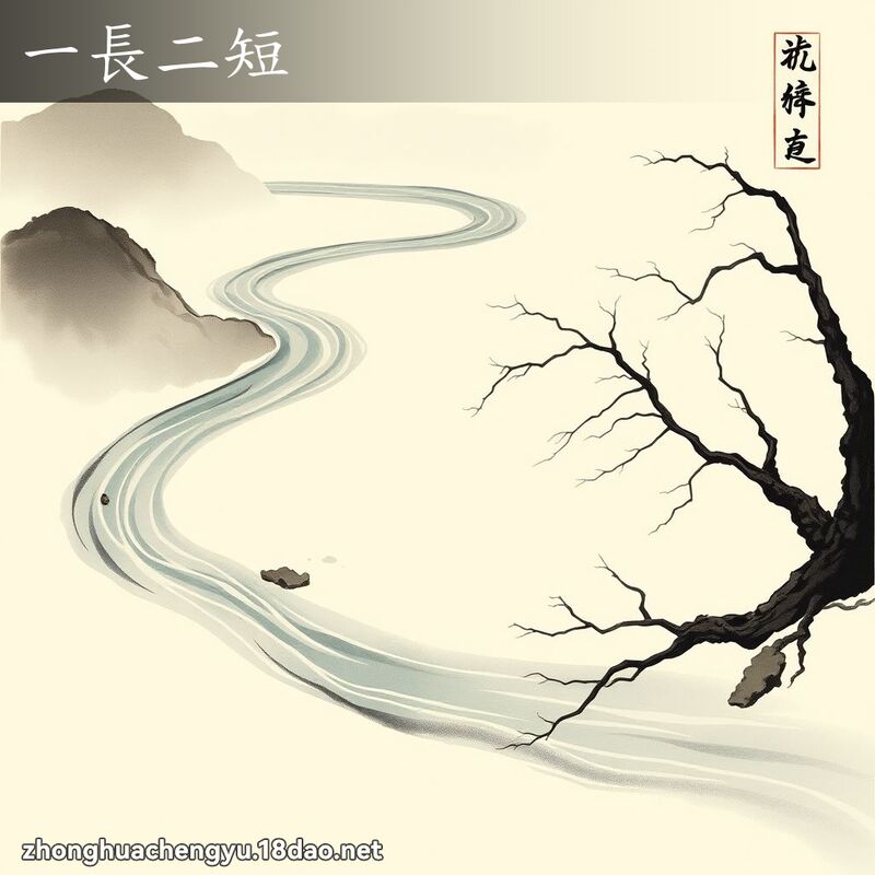 一长二短 - 中华成语配图