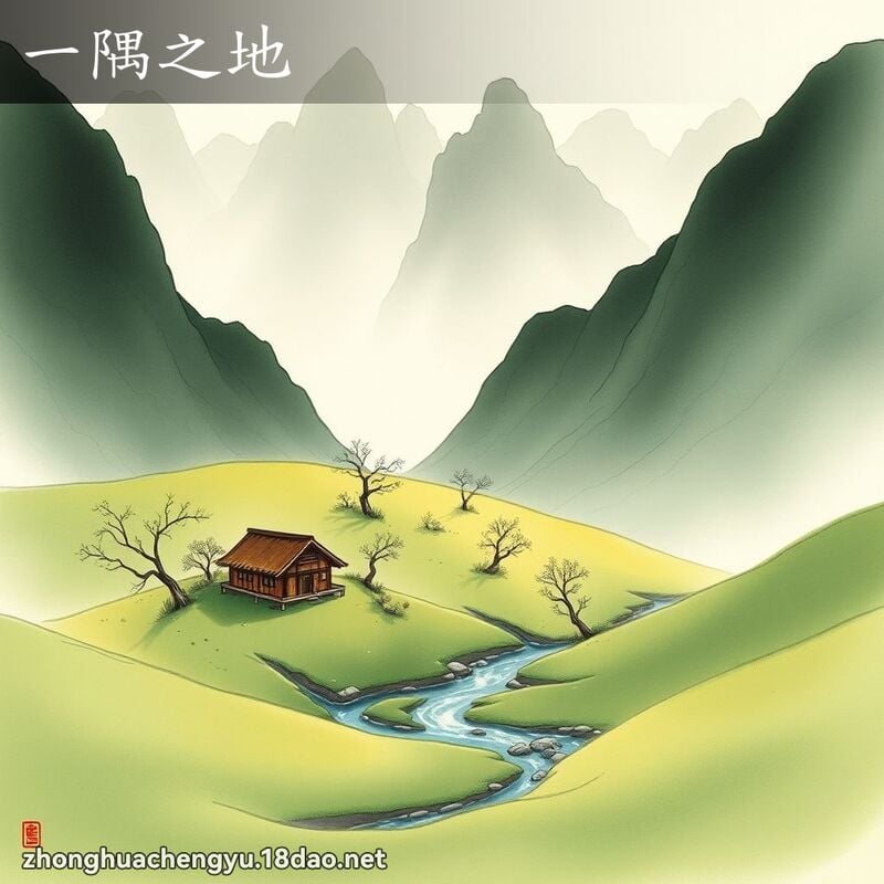 一隅之地 - 中華成語配圖