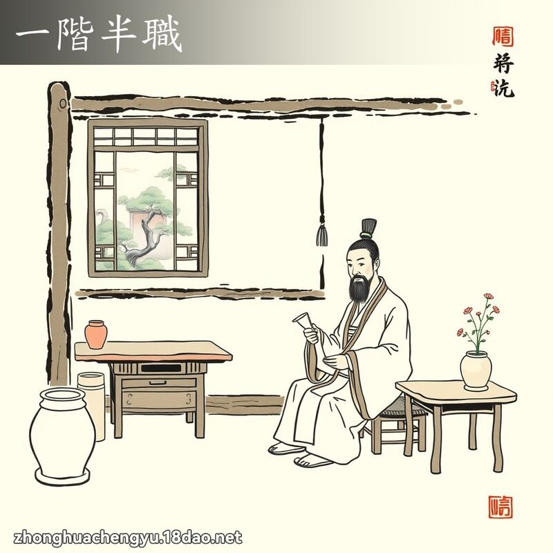 一阶半职 - 中华成语配图