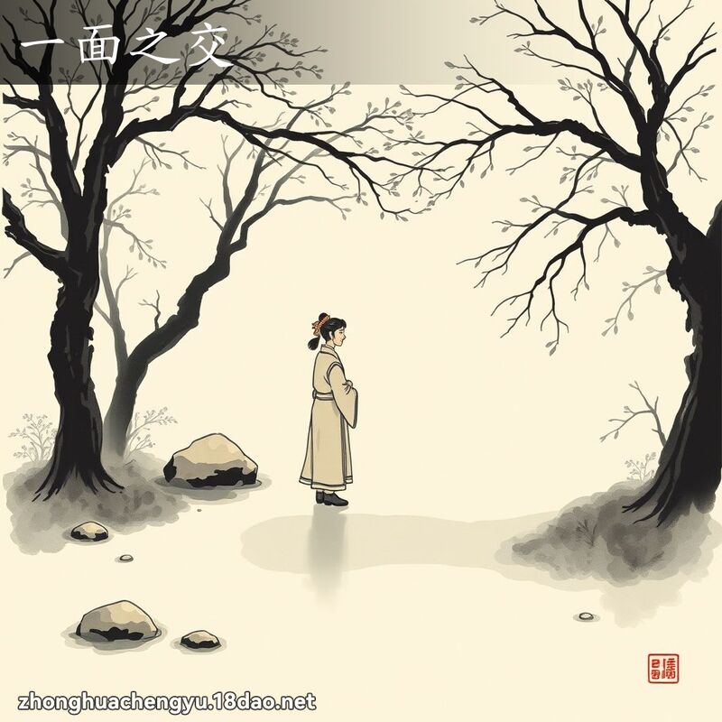 一面之交 - 中华成语配图